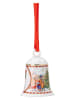 Hutschenreuther Kerstklok "Kerstklok" rood/wit - (H)7,5 x Ø 5,3 cm