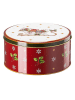 Hutschenreuther 3-delige set: koektrommels "Happy Wintertime" rood/groen