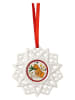 Hutschenreuther Kerstster "Hond" rood/wit - Ø 7,5 cm