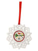 Hutschenreuther Christbaumstern "Hund" in Rot/ Weiß - Ø 7,5 cm