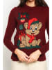 ASSUILI Pullover in Bordeaux