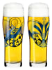 RITZENHOFF Kufle (2 szt.) w kolorze złoto-niebieskim do piwa - 630 ml