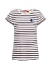 Derbe Shirt in Creme/ Lila