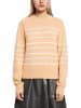 ESPRIT Pullover in Apricot/ Weiß