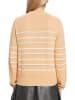 ESPRIT Pullover in Apricot/ Weiß
