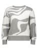 ESPRIT Pullover in Grau/ Weiß