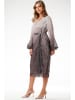 Awama Kleid in Silber/ Braun