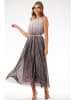 Awama Kleid in Silber/ Braun