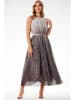 Awama Kleid in Silber/ Braun