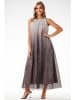 Awama Kleid in Silber/ Braun