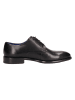 Bugatti Leder-Schnürschuhe in Schwarz