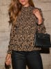 LA Angels Bluse in Camel/ Schwarz