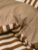 Marc O'Polo Satijnen beddengoedset " Classic Stripe" lichtbruin/crème