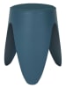 Rétro Chic Hocker ''Eve'' in Dunkelblau - (H)46 - Ø 30 cm
