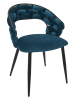 Rétro Chic Esszimmerstuhl ''Sawyer'' in Petrol - (B)63 x (H)83 x (T)54 cm