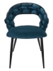 Rétro Chic Esszimmerstuhl ''Sawyer'' in Petrol - (B)63 x (H)83 x (T)54 cm