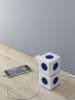 Designnest Steckdosenmultiplikator ''PowerCube'' in Weiß/ Blau - (B)7 x (H)7 x (T)11 cm