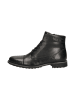 Bugatti Leder-Boots in Schwarz