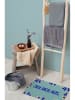Madre Selva Badvorleger "Blue zieh dich aus" in Türkis/ Blau - (L)40 x (B)50 cm