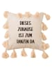 Folkifreckles Kissen "Tanzen" in Beige - (L)45 x (B)45 cm