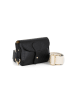 Anna Morellini Leder-Umhängetasche "Giusy" in Schwarz - (B)19 x (H)13 x (T)3 cm