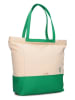 Zwei Shopper "Fiorella FI200" in Creme/ Grün - (B)44 x (H)38 x (T)19 cm