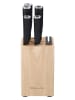 KitchenAid 6tlg. Messerblock-Set in Hellbraun/ Schwarz