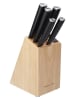 KitchenAid 6tlg. Messerblock-Set in Hellbraun/ Schwarz