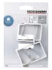 Fackelmann 8-delige set: tafelkleedklemmen wit - (L)4,5 x (B)1,5 cm