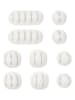 Fackelmann 10-delige set: Kabelhalter wit