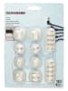 Fackelmann 10-delige set: Kabelhalter wit