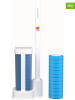 Joybos 4tlg. Toilettenbürste-Set in Weiß/ Blau