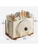 Joybos Organizer kuchenny w kolorze kremowo-srebrnym - 26 x 24 x 14 cm