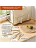 Joybos Organizer kuchenny w kolorze kremowo-srebrnym - 26 x 24 x 14 cm