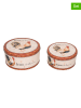 Anticline 2er-Set: Aufbewahrungsboxen in Creme/ Rot