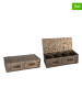 Anticline 2er-Set: Aufbewahrungsboxen iin Gold - (B)33,5 x (H)9 x (T)16 cm