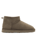 s.Oliver Leder-Ankle-Boots in Khaki