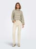 ONLY Rollkragenpullover in Khaki/ Creme