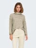 ONLY Rollkragenpullover in Khaki/ Creme
