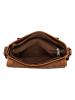 HIDE & STITCHES Leder-Umhängetasche in Cognac - (B)28 x (H)19 x (T)7 cm