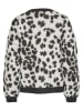 Pieces Sweter w kolorze biało-antracytowym