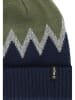 Zigzag Mütze "Samba" in Dunkelblau/ Khaki