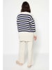 trendyol 2tlg. Outfit in Creme/ Dunkelblau