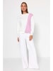 trendyol Sweatshirt in Weiß/ Rosa