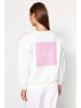 trendyol Sweatshirt in Weiß/ Rosa