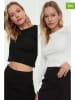 trendyol 2er-Set: Longsleeves in Schwarz/ Weiß