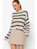 trendyol Trui beige/donkerblauw