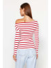 trendyol Longsleeve rood/wit