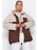 trendyol Übergangsjacke in Creme/ Braun