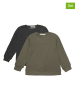 Minymo 2er-Set: Sweatshirts in Khaki/ Schwarz